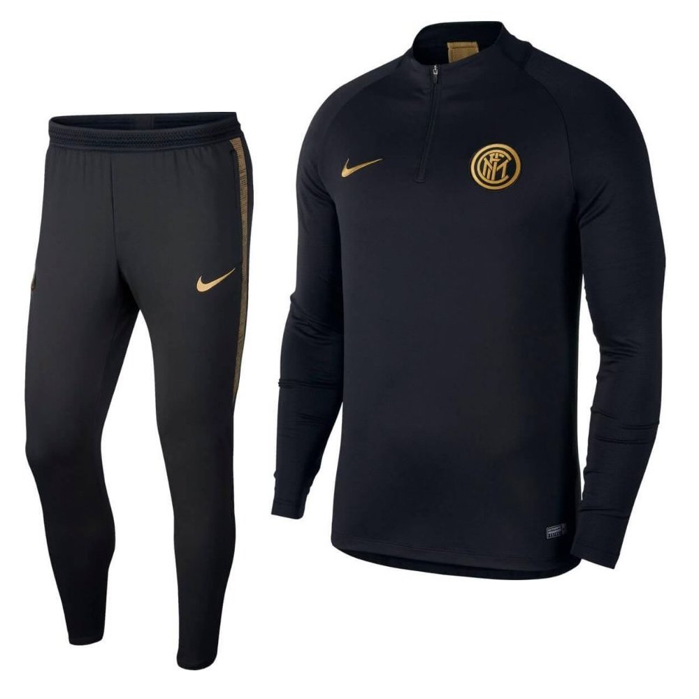 Alternatief Blijkbaar nakoming Nike Inter Milan Strike Drill Trainingspak 2019-2020 Zwart Goud - De  Voetbalschoenen Expert