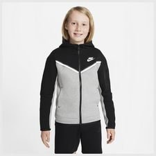 Nike Hoodie NSW Tech Fleece - Zwart/Grijs/Wit Kinderen