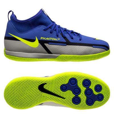 Nike Phantom Gt 2 Academy Df Ic Recharge - Blauw/neon/grijs/blauw Kinderen - Indoor (Ic), maat 36½