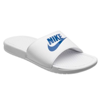 Nike Badslippers Benassi JDI Wit/Blauw