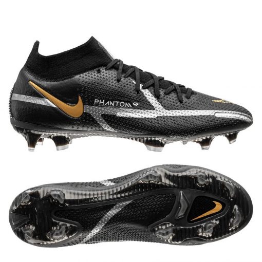 Nike Phantom GT 2 Elite DF FG Shadow - Zwart/Grijs/Goud