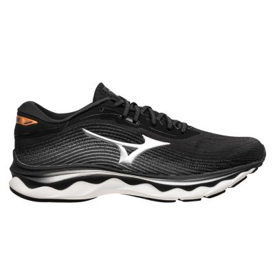 Mizuno Hardloopschoenen Wave Sky 5 - Zwart/Zilver/Bruin