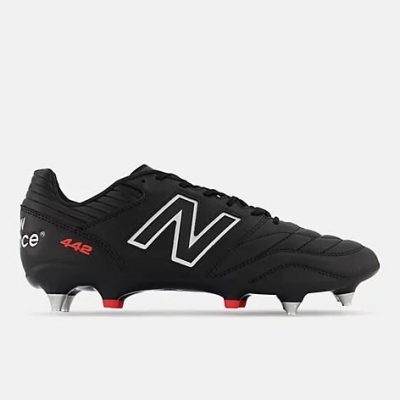 New Balance 442 2.0 Pro Sg - Zwart/rood - Soft Ground (Sg), maat 42½