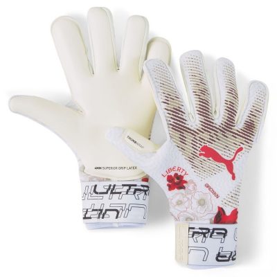 PUMA Keepershandschoenen Ultra Grip 1 Hybrid Liberty EK Vrouwen 2022 - Wit/Sun Kiss Vrouw LIMITED EDITION