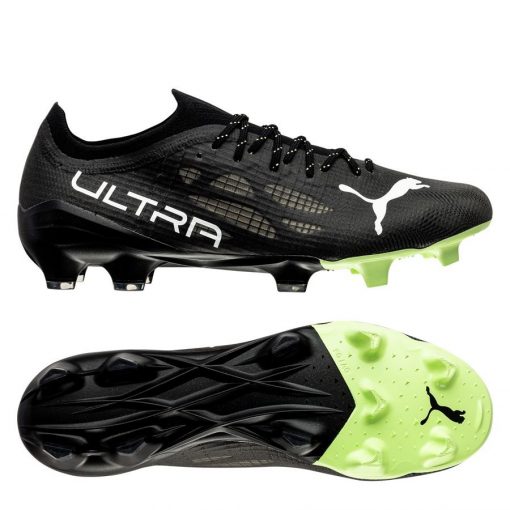 PUMA Ultra 1.4 Fg/ag Eclipse - Zwart/wit/groen - Kunstgras (Ag) / Natuurgras (Fg), maat 42½