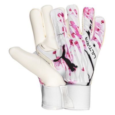 PUMA X Unisport Keepershandschoenen Ultra Grip 1 Hybrid Pro Sakura - Wit/Zwart/Roze LIMITED EDITION