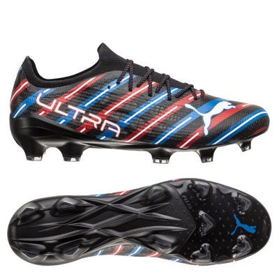 PUMA X Unisport Ultra 1.4 Fg/ag Barbershop - Zwart/wit/blauw/rood Limited Edition - Kunstgras (Ag) / Natuurgras (Fg), maat 46½