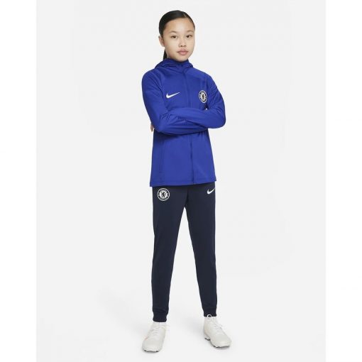 Chelsea Trainingspak Dri-fit Strike - Blauw/navy/wit Kinderen - Nike, maat M: 137-147 cm