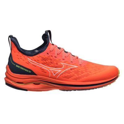 Mizuno Hardloopschoenen Wave Rider Neo 2 - Oranje/Wit/Paars Vrouw