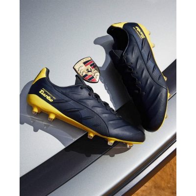 PUMA King Platinum 21 Fg/ag Turbo - Zwart/geel Limited Edition - Kunstgras (Ag) / Natuurgras (Fg), maat 45