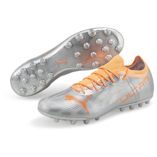 PUMA Ultra 1.4 Mg Instinct - Zilver/oranje - Kunstgras (Ag) / Natuurgras (Fg), maat 42½