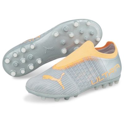 PUMA Ultra 3.4 Laceless MG Instinct - Zilver/Oranje Kinderen