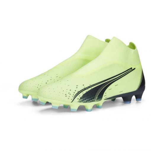 PUMA Ultra Match + Laceless FG/AG Fastest - Groen/Blauw/Blauw - Kunstgras (AG) / Natuurgras (FG), maat 42