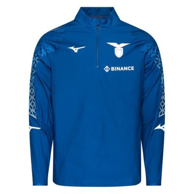 Lazio Trainingsshirt Pre Match Midlayer - Navy/lichtblauw - Mizuno, maat Large