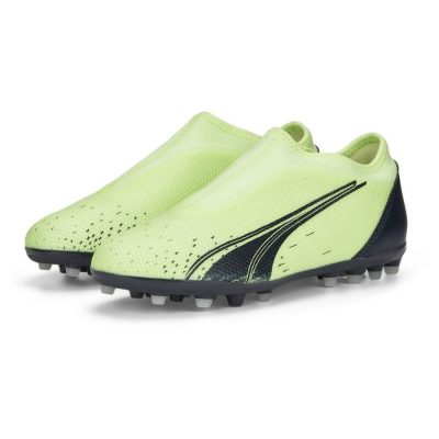 PUMA Ultra Match + Laceless MG Fastest - Groen/Blauw/Blauw Kinderen