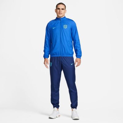 Engeland Trainingspak Dri-fit Strike Woven Wk 2022 - Blauw/blauw/blauw - Nike, maat Small