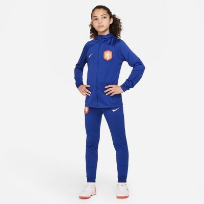 Nederland Trainingspak Dri-fit Strike Wk 2022 - Navy/wit Kinderen - Nike, maat S: 128-137 cm