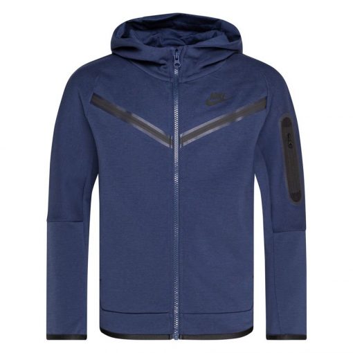 Nike Hoodie NSW Tech Fleece - Navy/Zwart Kinderen