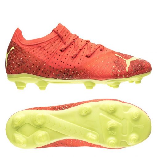 PUMA Future 2.4 Fg/ag Fearless - Rood/groen/zwart/rood Kinderen - Kunstgras (Ag) / Natuurgras (Fg), maat 32