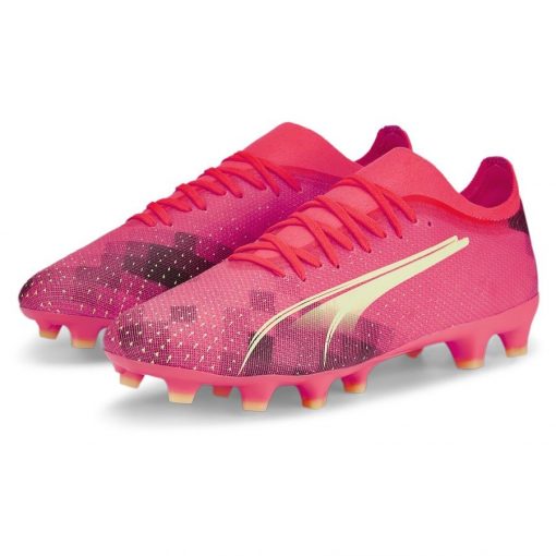 PUMA Ultra Match Fg/ag Fearless - Rood/groen/zwart - Kunstgras (Ag) / Natuurgras (Fg), maat 43