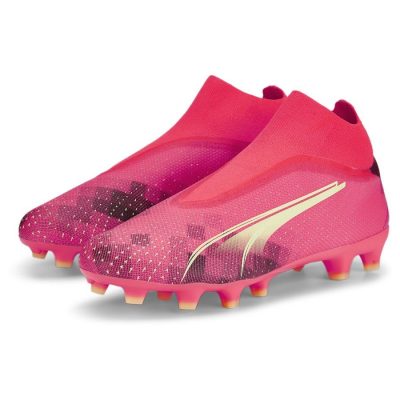 PUMA Ultra Match + Laceless FG/AG Fearless - Rood/Groen/Zwart - Kunstgras (AG) / Natuurgras (FG), maat 42