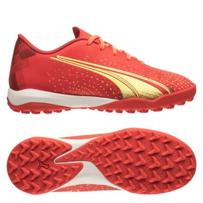 PUMA Ultra Play + TT Fearless - Rood/Groen/Zwart Kinderen - Turf (TF), maat 37