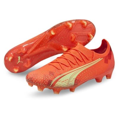 PUMA Ultra Ultimate Fg/ag Fearless - Rood/groen/zwart - Kunstgras (Ag) / Natuurgras (Fg), maat 38