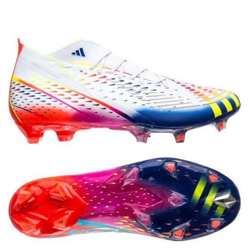 adidas Predator Edge .1 FG Al Rihla - Wit/Geel/Blauw