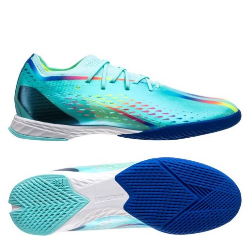 adidas X Speedportal .1 In Al Rihla - Clear Aqua/rood/geel - Indoor (Ic), maat 44