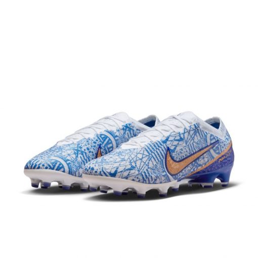 Nike Air Zoom Mercurial Vapor 15 Elite Ag-pro Cr7 Personal Edition - Wit/metallic Copper/blauw - Kunstgras (Ag), maat 41