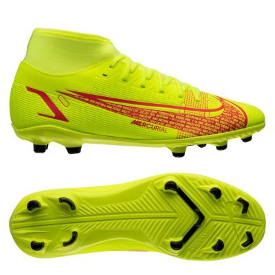 Nike Mercurial Superfly 8 Club MG Motivation - Neon/Zwart/Rood