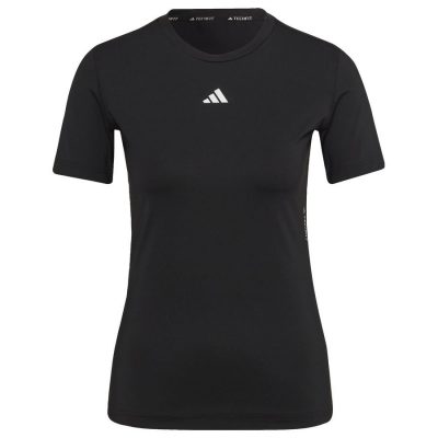 adidas Trainingsshirt Techfit - Zwart/Wit Vrouw