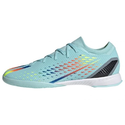 adidas X Speedportal .3 In Al Rihla - Clear Aqua/blauw/geel - Indoor (Ic), maat 46⅔