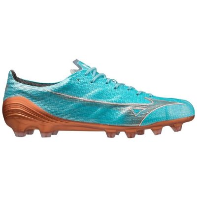 Mizuno Alpha Made In Japan Fg Azure Blue - Blauw/wit/bruin - Natuurgras (Fg), maat 39