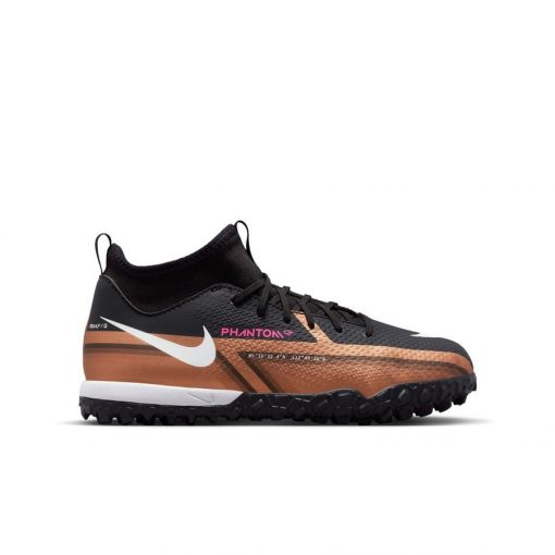 Nike Phantom Gt 2 Academy Df Tf Generation - Metallic Copper/wit/zwart Kinderen - Turf (Tf), maat 35