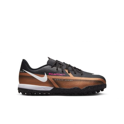 Nike Phantom Gt 2 Academy Tf Generation - Metallic Copper/wit/zwart Kinderen - Turf (Tf), maat 36½