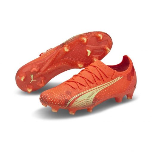 PUMA Ultra Ultimate Fg/ag Fearless - Rood/groen/zwart Vrouw - Kunstgras (Ag) / Natuurgras (Fg), maat 37