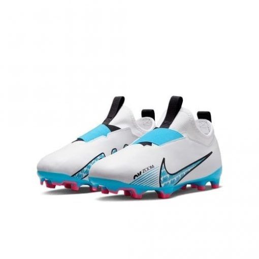 Nike Air Zoom Mercurial Vapor 15 Academy Mg Blast - Wit/blauw/roze Kinderen - Kunstgras (Ag) / Natuurgras (Fg), maat 36½