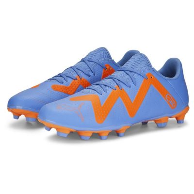 PUMA Future Play Fg/ag Supercharge - Blauw/wit/oranje - Kunstgras (Ag) / Natuurgras (Fg), maat 46