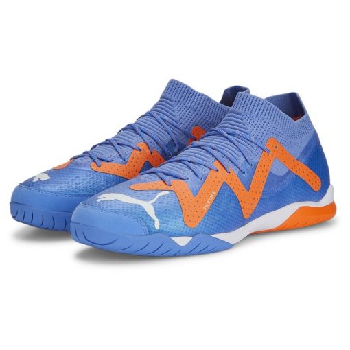 PUMA Future Ultimate Court It Supercharge - Blauw/wit/oranje - Indoor (Ic), maat 44