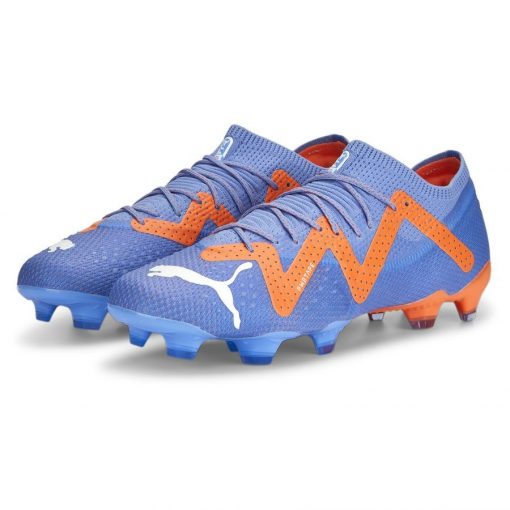 PUMA Future Ultimate Low Fg/ag Supercharge - Blauw/wit/oranje - Kunstgras (Ag) / Natuurgras (Fg), maat 47