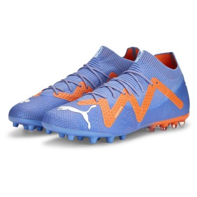 PUMA Future Ultimate Mg Supercharge - Blauw/wit/oranje - Kunstgras (Ag) / Natuurgras (Fg), maat 44