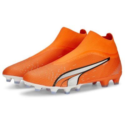 PUMA Ultra Match + Laceless FG/AG Supercharge - Oranje/Wit/Blauw - Kunstgras (AG) / Natuurgras (FG), maat 44