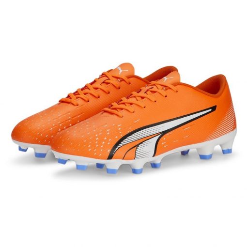 PUMA Ultra Play Fg/ag Supercharge - Oranje/wit/blauw - Kunstgras (Ag) / Natuurgras (Fg), maat 47