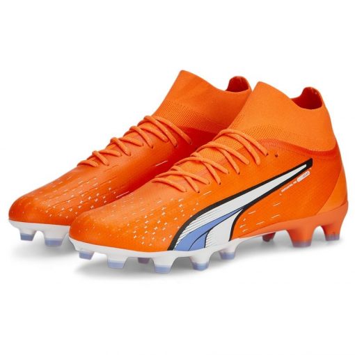 PUMA Ultra Pro Fg/ag Supercharge - Oranje/wit/blauw - Kunstgras (Ag) / Natuurgras (Fg), maat 46½