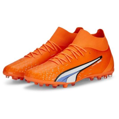 PUMA Ultra Pro Mg Supercharge - Oranje/wit/blauw - Kunstgras (Ag) / Natuurgras (Fg), maat 39