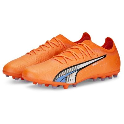 PUMA Ultra Ultimate Mg Supercharge - Oranje/wit/blauw - Kunstgras (Ag) / Natuurgras (Fg), maat 41