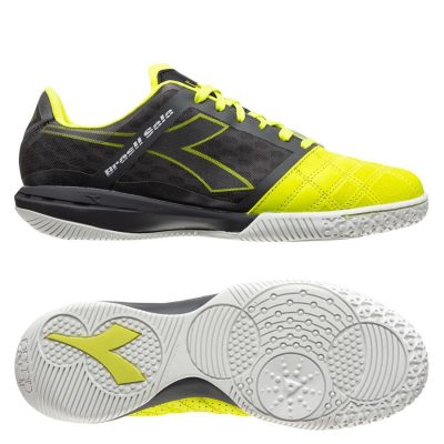 Diadora Brasil Sala ID - Zwart/Fluo Yellow