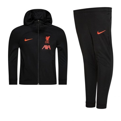 Liverpool Trainingspak Dri-FIT Strike - Zwart/Donkerrood Kinderen