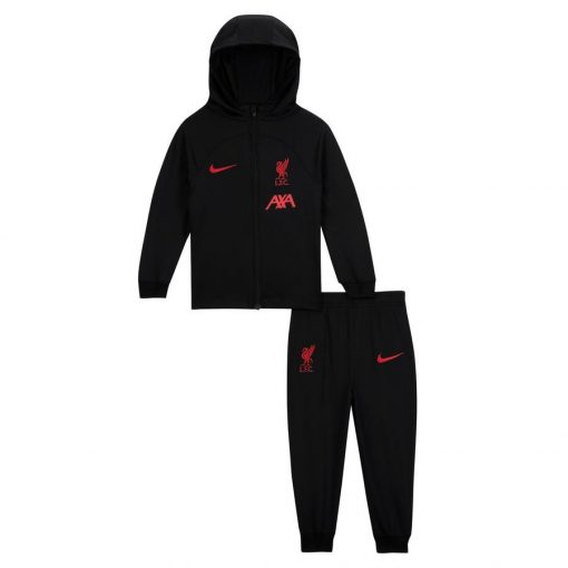 Liverpool Trainingspak Dri-FIT Strike - Zwart/Donkerrood Kinderen